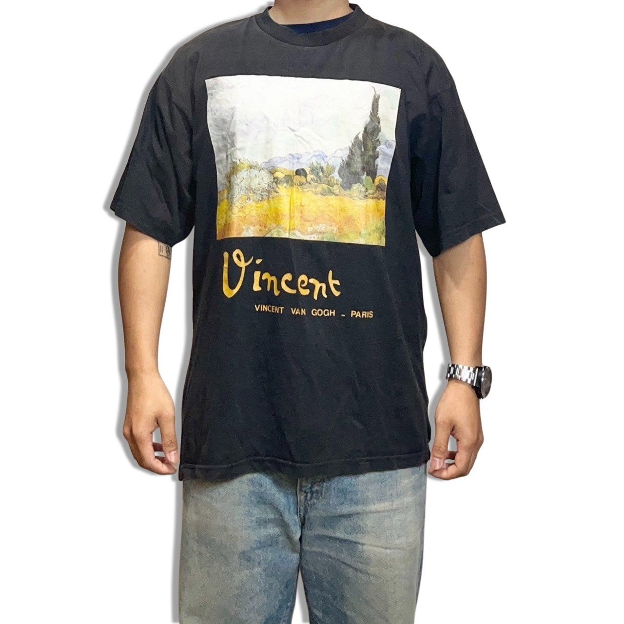 90s Vincent van Gogh Vintage Tee L | Amb:STORAGE